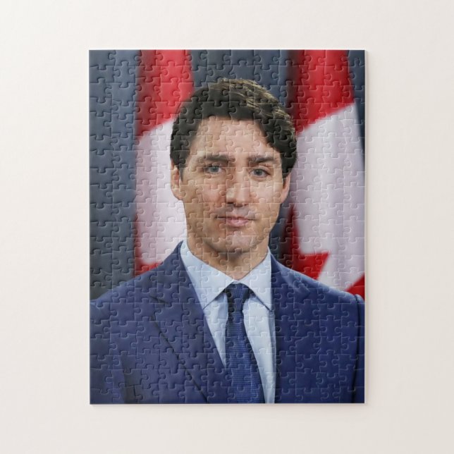 Ministerpräsident Justin Trudeau Portrait Puzzle (Vertikal)