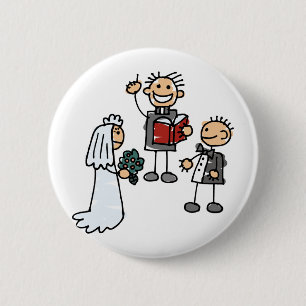 Ministerpräsident Reverend veranstaltet Hochzeits Button