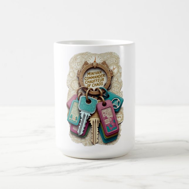 Minivan Commander T Shirt, Chauffeur of Chaos Mug Kaffeetasse (Mittel)
