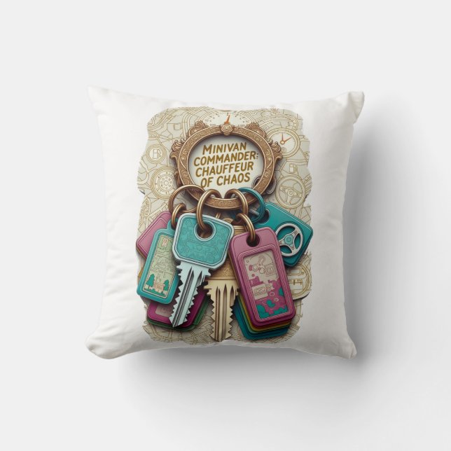 Minivan Commander T Shirt, Chauffeur of Chaos Mug Kissen (Vorderseite)