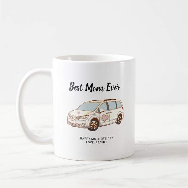 Minivan Mama Muttertag Niedlich Beste Mama Kaffeetasse (Links)