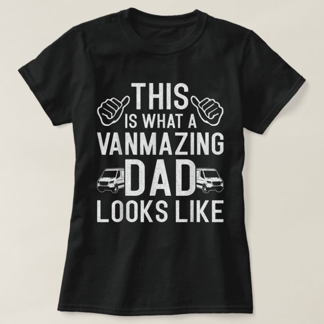Minivan Vaters Funny Pun Vater Drives Minivan Dadd T-Shirt (Design vorne)
