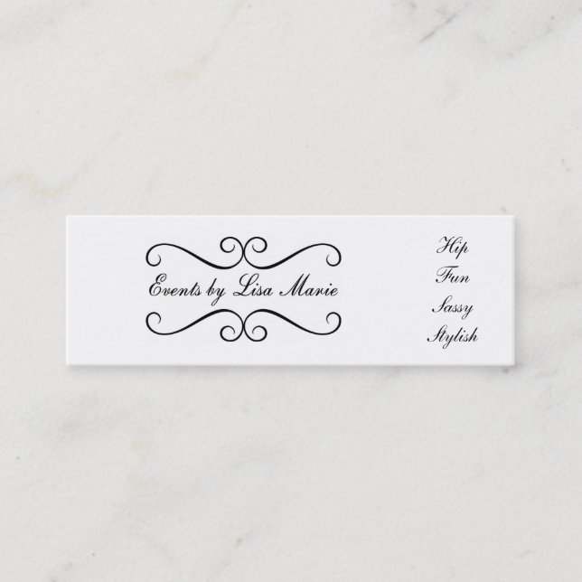 MiniVisitenkarten Mini Visitenkarte (Vorderseite)