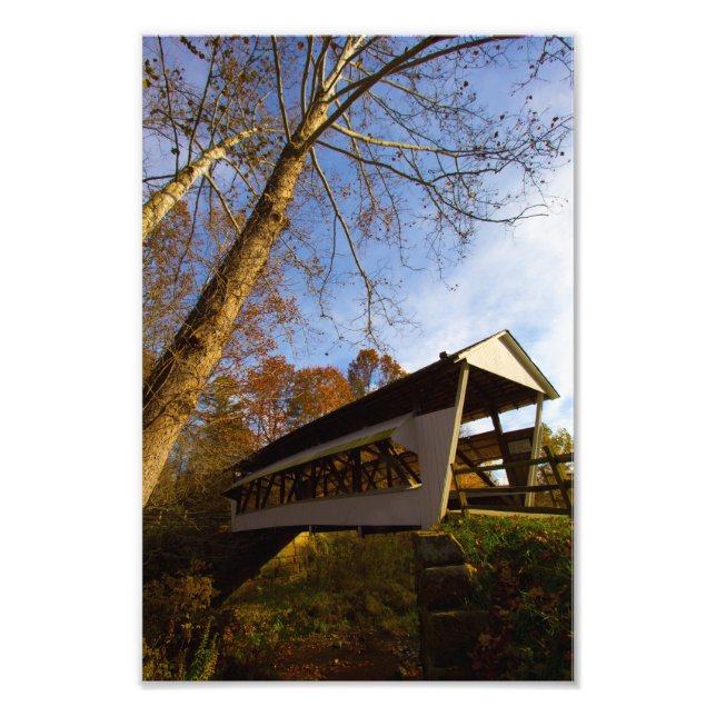 Mink Hollow Covered Bridge, Fairfield Landkreis, O Fotodruck (Vorne)