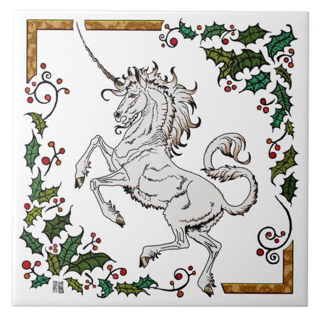 MinkMode Sammlung 2014: Große Stechpalmen-Fliese Fliese (Vorderseite)