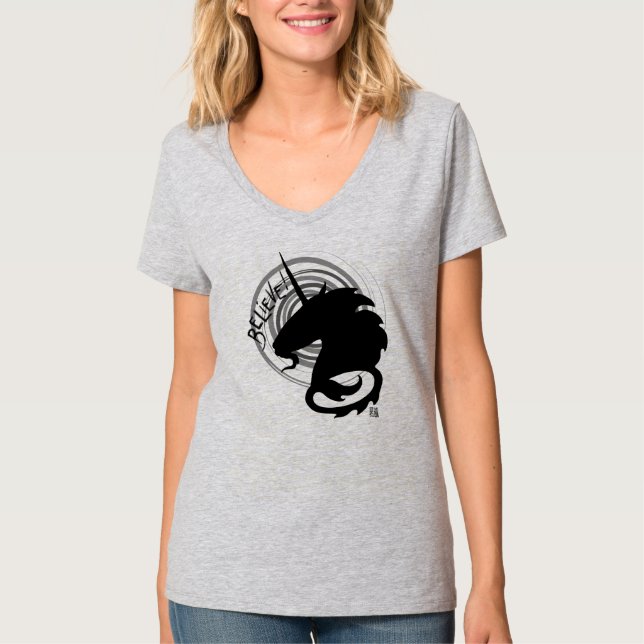 MinkMode Unicorn "glauben" T-Shirt (Vorderseite)