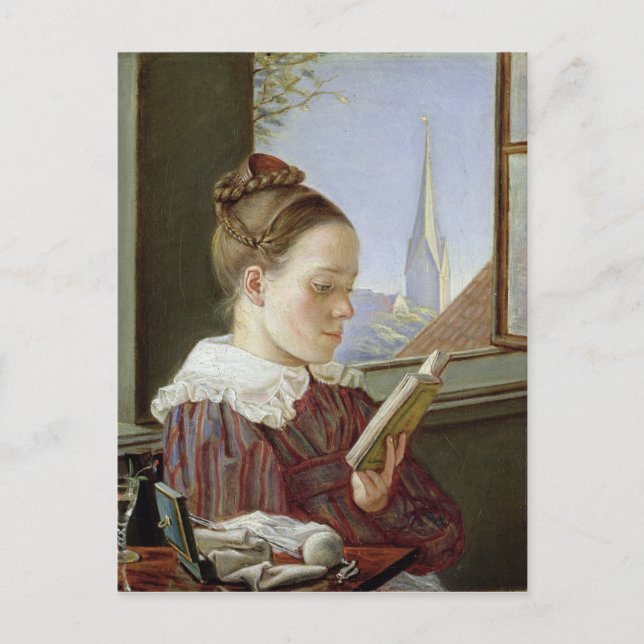 Minna Wasmann, Schwester der Künstlerin , 1822 Postkarte (Vorderseite)