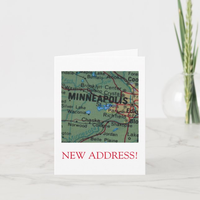 Minneapolis Ankündigung einer neuen Adresse (Vorderseite)