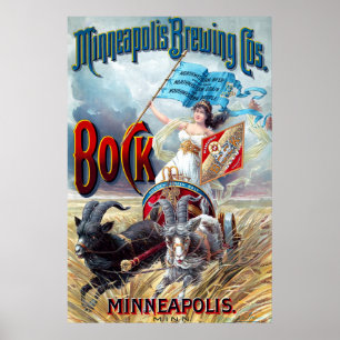 Minneapolis Biercos. Bock Beer Poster