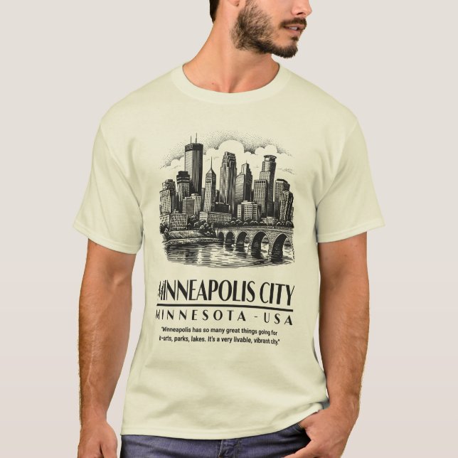 Minneapolis City Minnesota USA T-Shirt (Vorderseite)