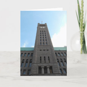 "Minneapolis Clock Tower Looking Up" Geburtstagkar Karte