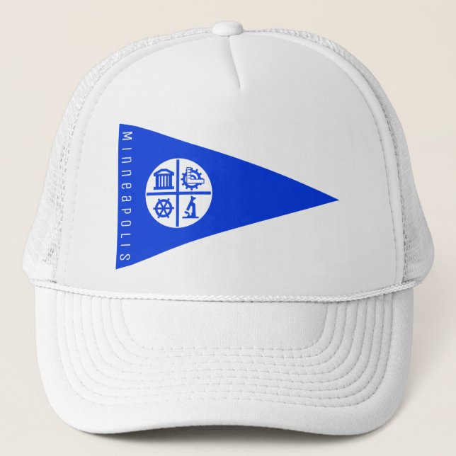 Minneapolis-Flagge Truckerkappe (Vorderseite)