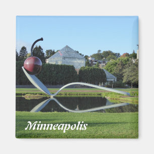 Minneapolis-Kirsch-und Spoonbridge Foto-Magnet Magnet