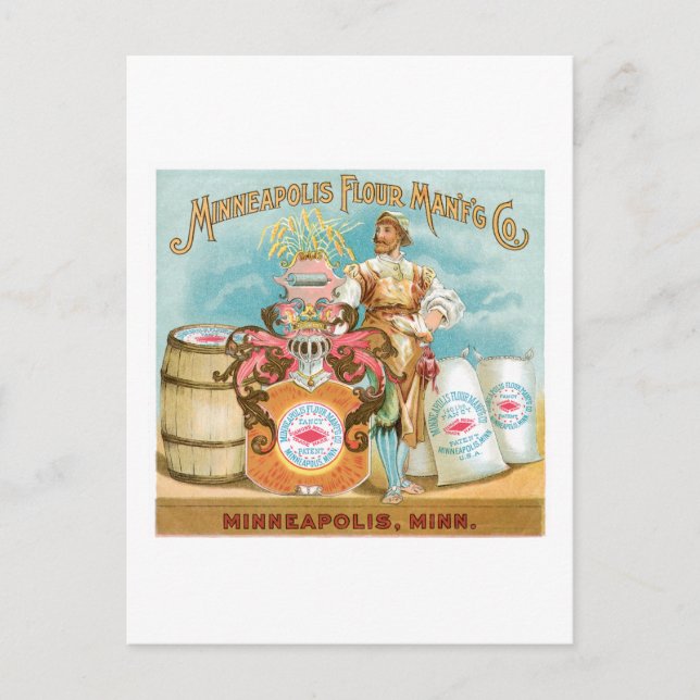 Minneapolis Mehl Vintage Küche Postkarte (Vorderseite)