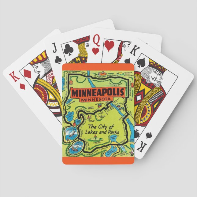 Minneapolis Minn Karte Spielkarten (Rückseite)