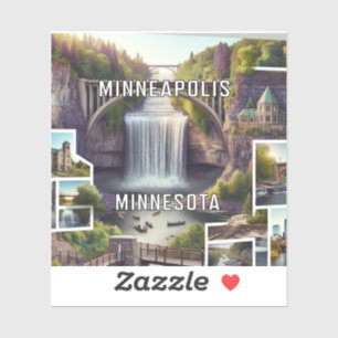 Minneapolis Minnesota 3 Inch Vinyl Sticker