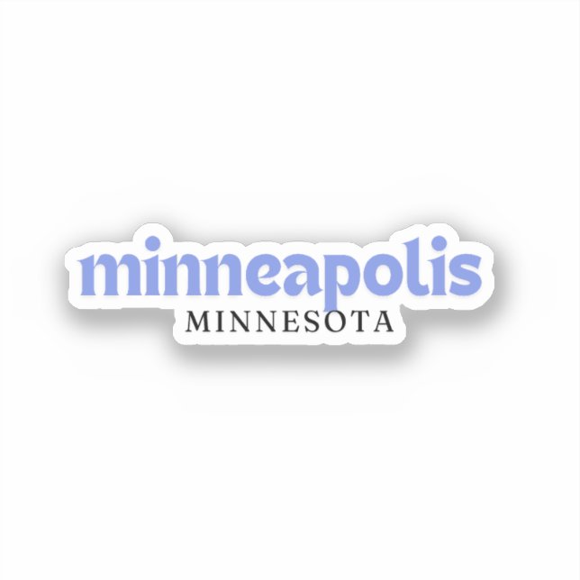 Minneapolis Minnesota Aufkleber (Vorderseite)
