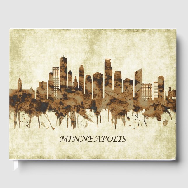 Minneapolis Minnesota Cityscape Gästebuch (Vorderseite)