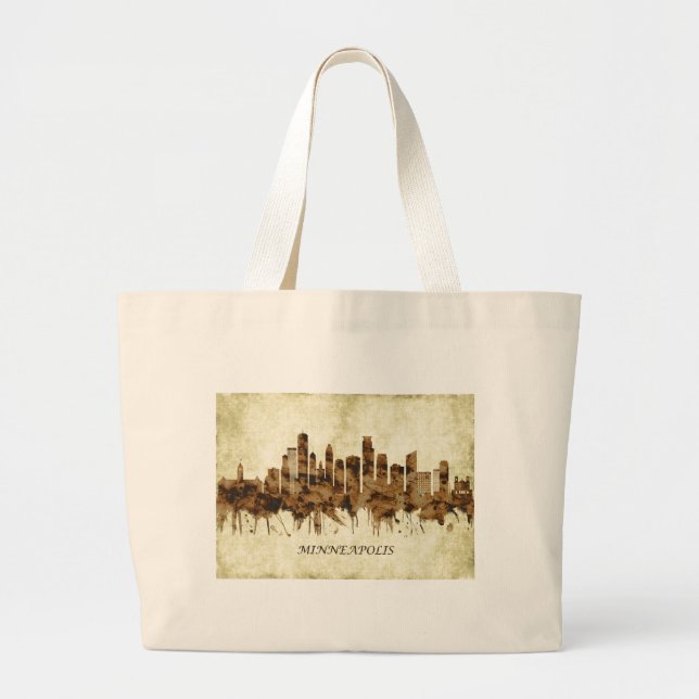Minneapolis Minnesota Cityscape Jumbo Stoffbeutel (Vorne)