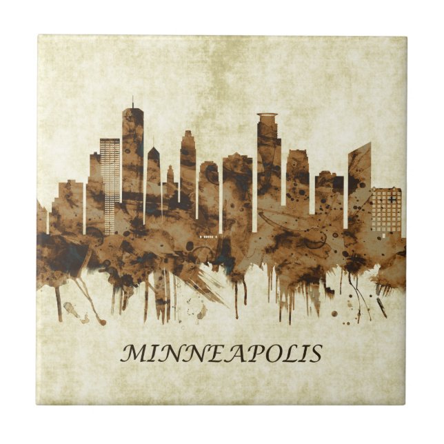 Minneapolis Minnesota Fliese (Vorderseite)