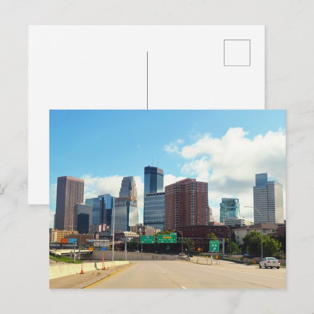 Minneapolis Minnesota Postkarte (Vorne/Hinten)