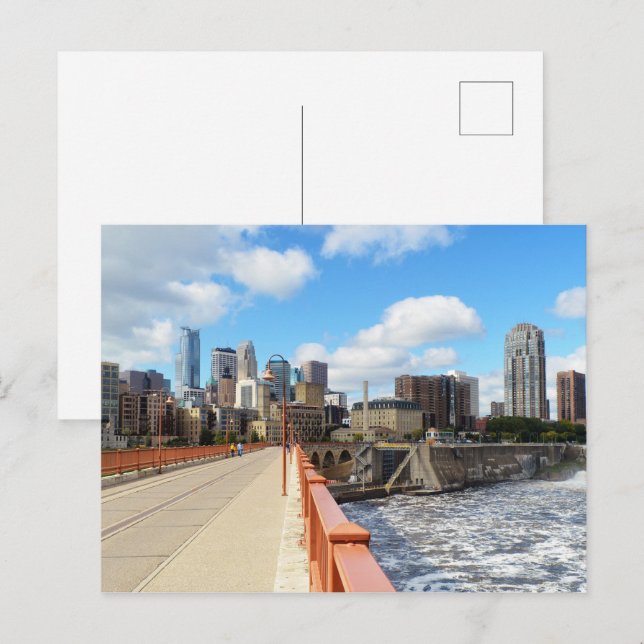 Minneapolis Minnesota Postkarte (Vorne/Hinten)