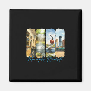Minneapolis Minnesota Reisereise Pinselstrich S Magnet
