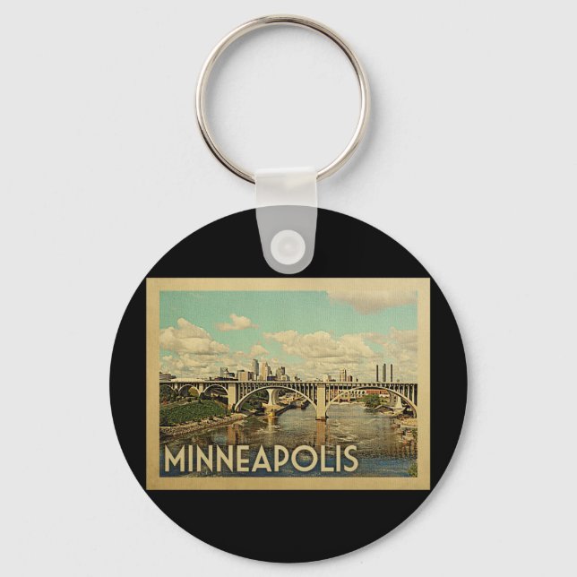 Minneapolis Minnesota Schlüsselanhänger (Vorderseite)