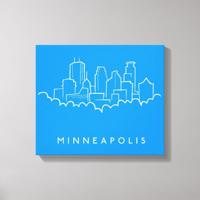 Minneapolis, Minnesota Skyline Leinwanddruck (Vorderseite)