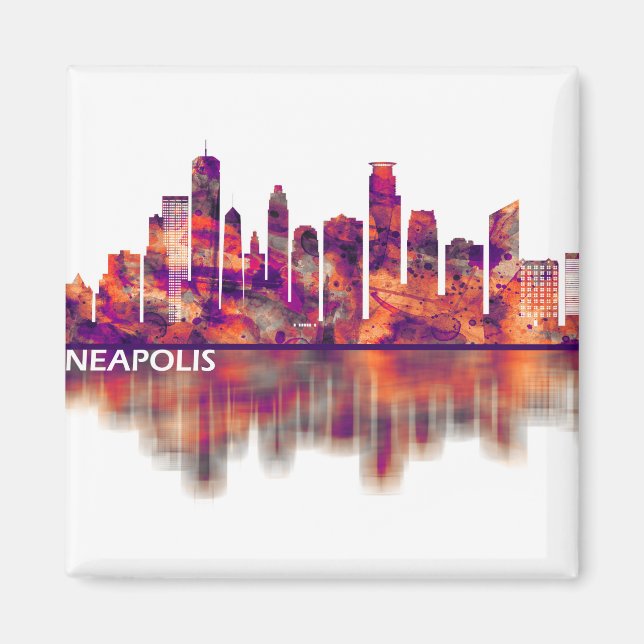 Minneapolis Minnesota Skyline Magnet (Vorne)