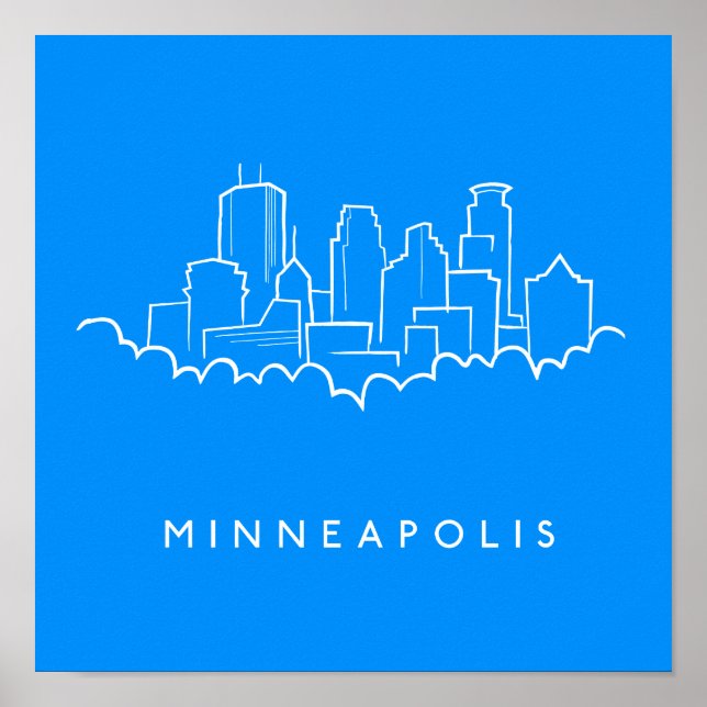 Minneapolis, Minnesota Skyline Poster (Vorne)