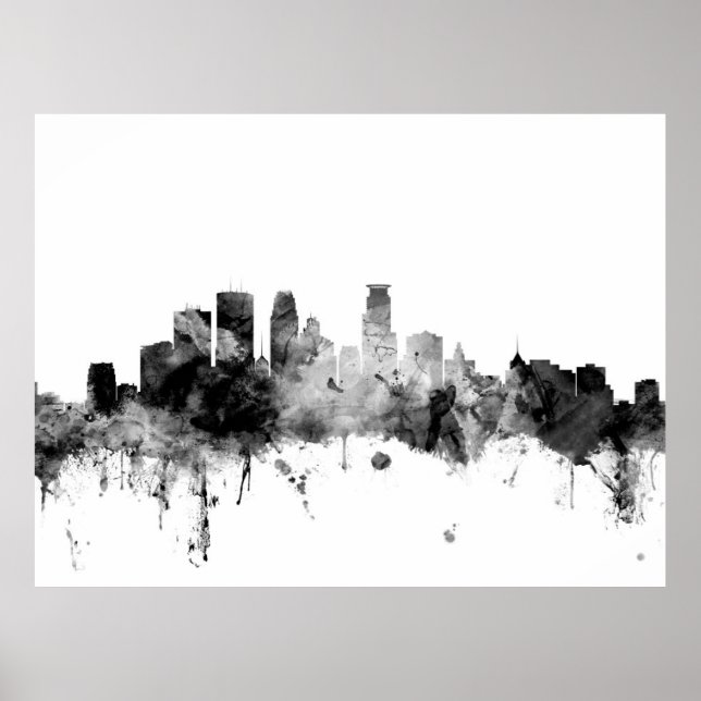 Minneapolis Minnesota Skyline Poster (Vorne)