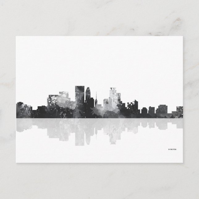 MINNEAPOLIS, MINNESOTA SKYLINE POSTKARTE (Vorderseite)