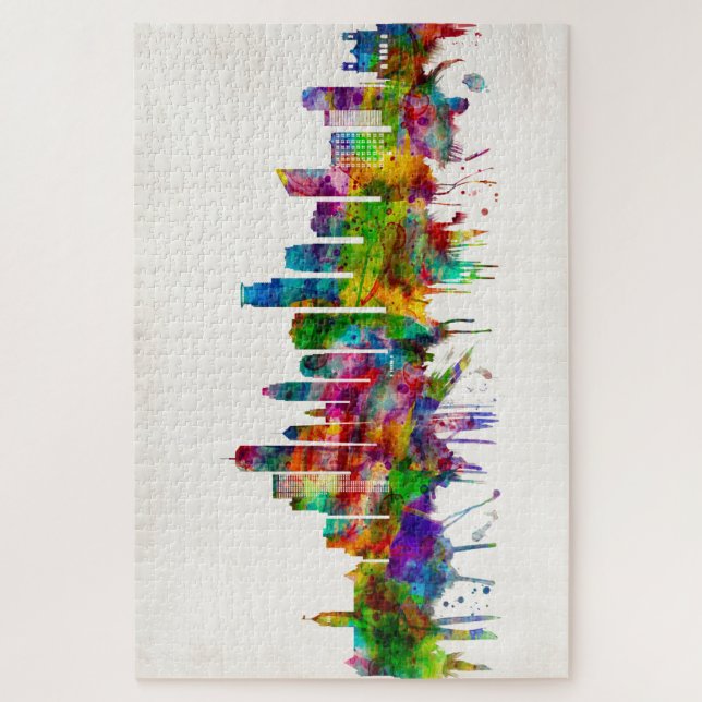 Minneapolis Minnesota Skyline Puzzle (Vertikal)