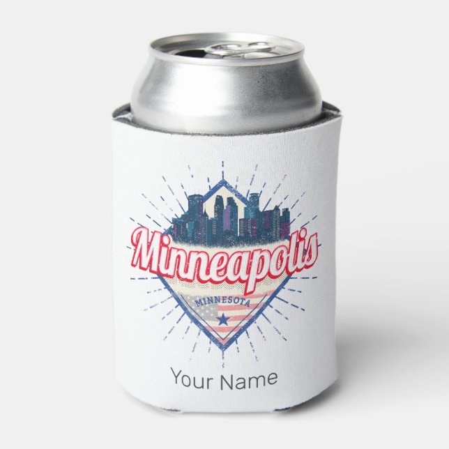 Minneapolis Minnesota USA Skyline Vereinigte Staat Dosenkühler (Kanne Vorderseite)