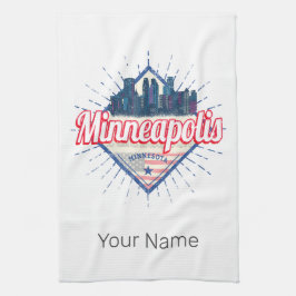 Minneapolis Minnesota USA Skyline Vereinigte Staat Geschirrtuch