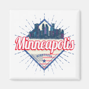 Minneapolis Minnesota USA Skyline Vereinigte Staat Magnet