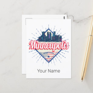 Minneapolis Minnesota USA Skyline Vereinigte Staat Postkarte