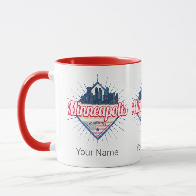 Minneapolis Minnesota USA Skyline Vereinigte Staat Tasse (Links)