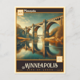 Minneapolis, Minnesota Vintage Postkarte