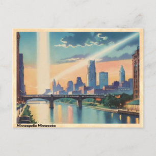 Minneapolis Minnesota Vintage Reise Postkarte