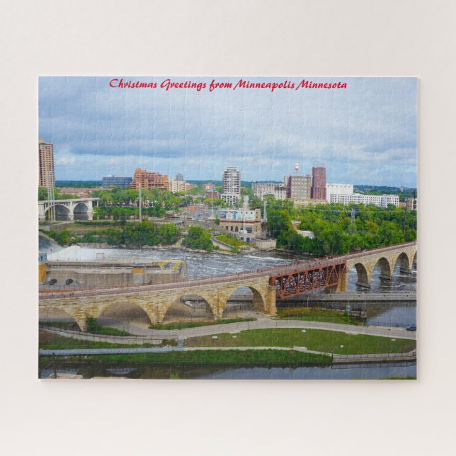 Minneapolis Minnesota.Weihnachtsgrüße Puzzle (Horizontal)