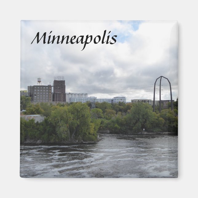Minneapolis Mississippi River Foto Magnet (Vorne)
