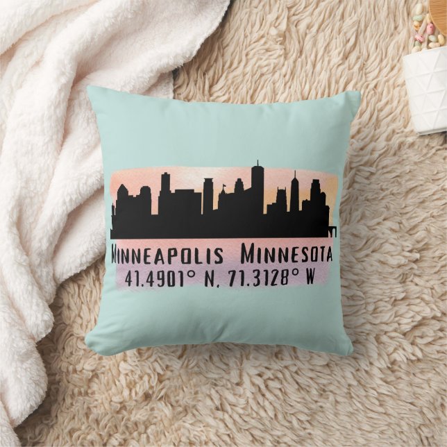 Minneapolis MN City Skyline Kissen (Decke)