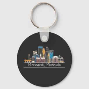 Minneapolis, MN Skyline Schlüsselanhänger