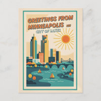 Minneapolis MN Stadt der Seen Retro
