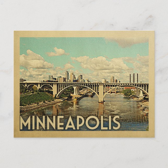 Minneapolis Postcard Minnesota Postkarte (Vorderseite)