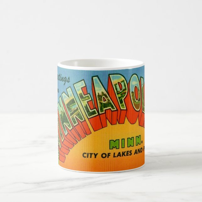  Minneapolis Postcard Mug Kaffeetasse (Mittel)