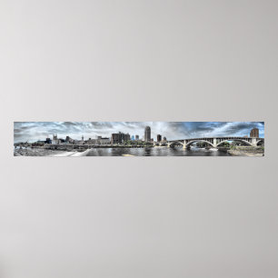 Minneapolis Riverfront, 2,50 m breit, Panorama Poster