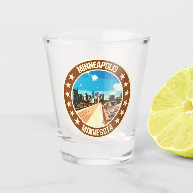 Minneapolis Schnapsglas (Vorderseite)
